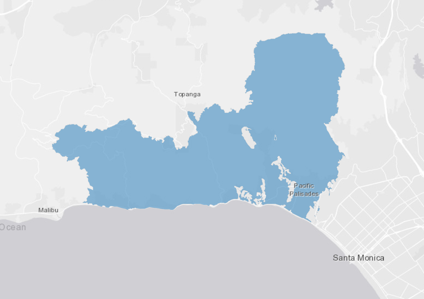 Palisades fire observed spread data